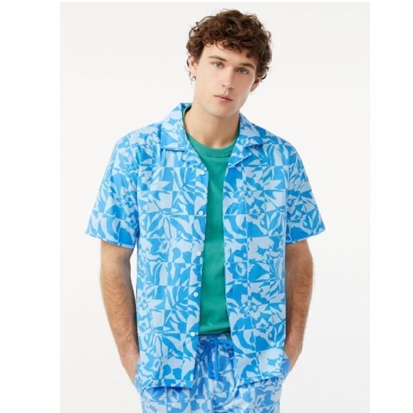 Men's Camp Resort Hawaiian Shirt with Short Sleeves Size XS - Picture 3 of 7